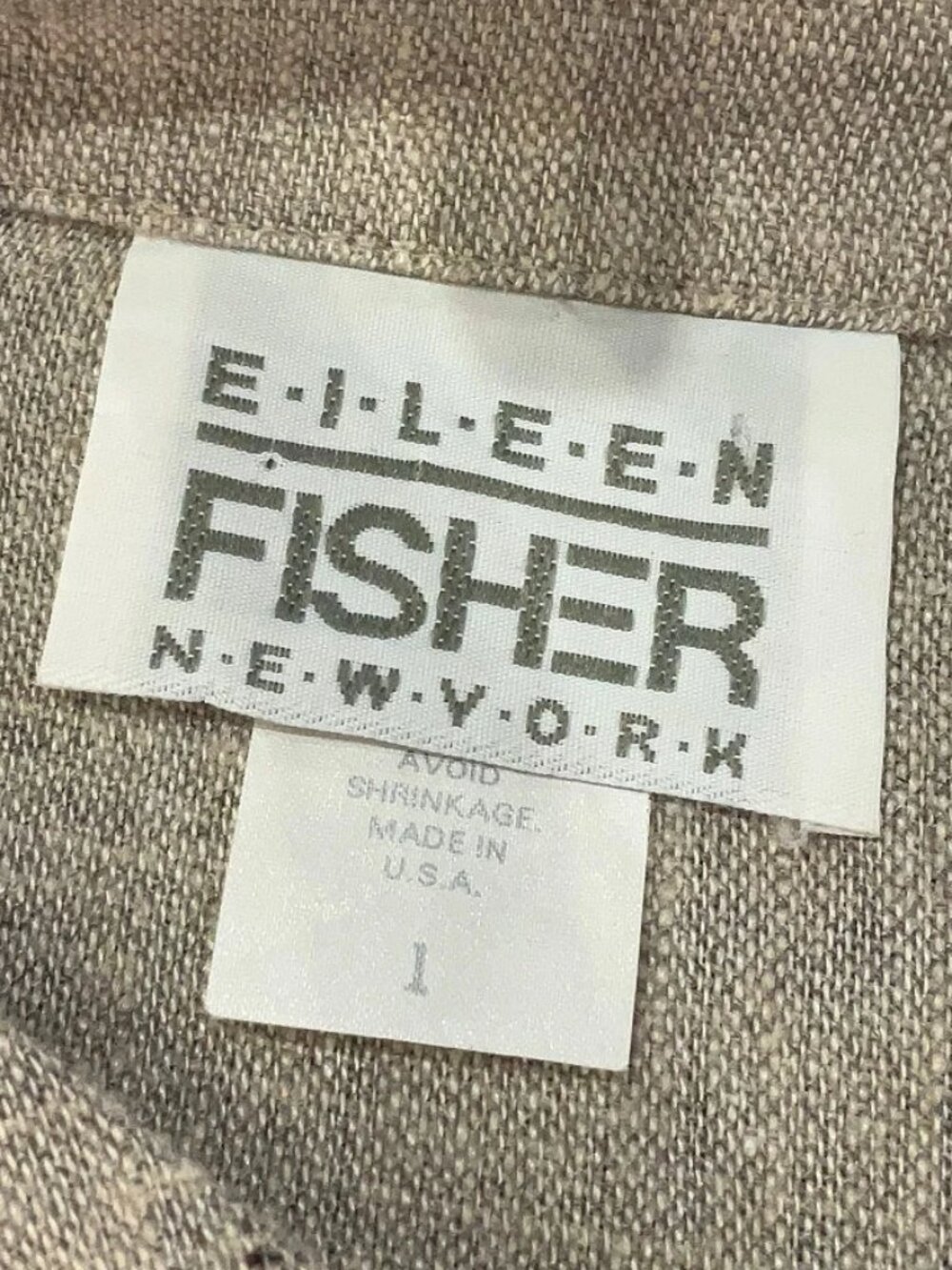 EILEEN FISHER linen blend button front v-neck jacket blazer classic 1X EXC COND - Picture 4 of 5